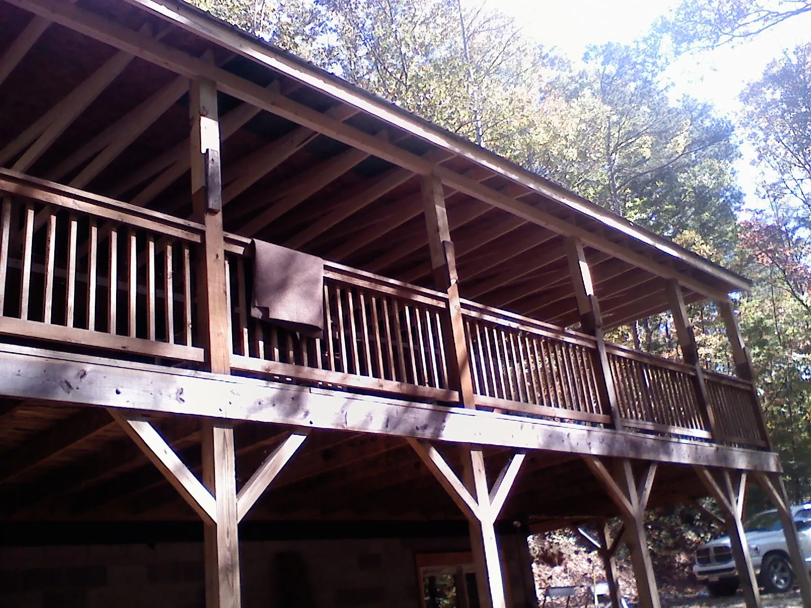 Timber framing under a new elevated porch and deck — Roof Leak Repair in El Cajon by Roofing Brothers